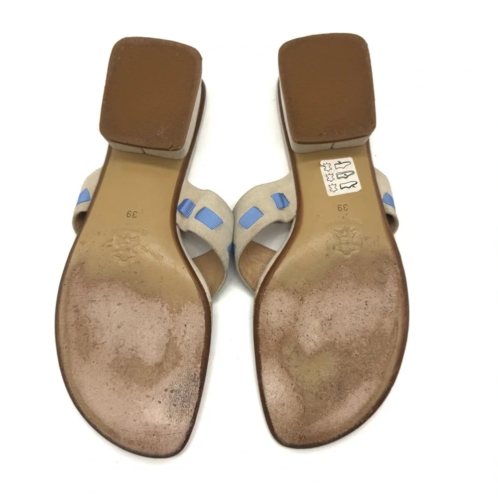 Gioia Dell'Acqua Woven Heeled Thong Sandals